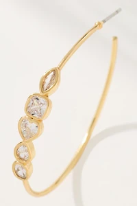 Crystal Large Hoop Earrings