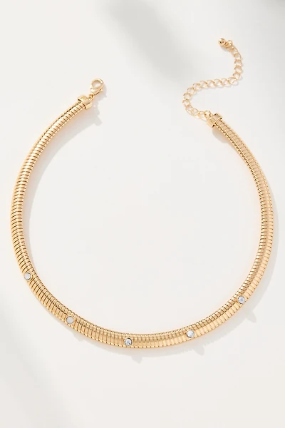 Thick Crystal Collar Necklace