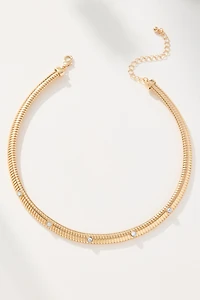 Thick Crystal Collar Necklace