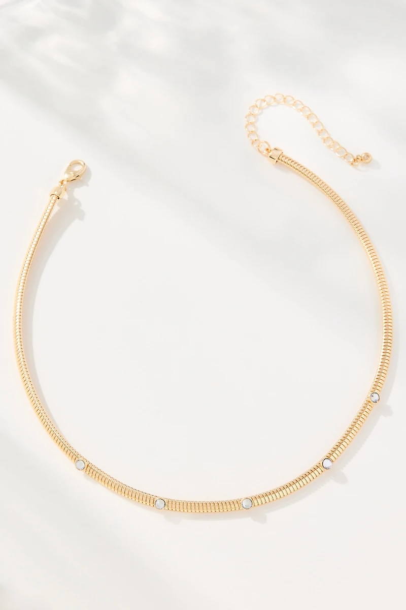 Delicate Crystal Collar Necklace