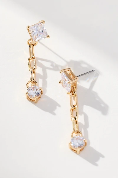 Crystal Chain Drop Earrings