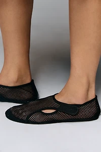 Cecelia New York Alley Leather Mesh Flats