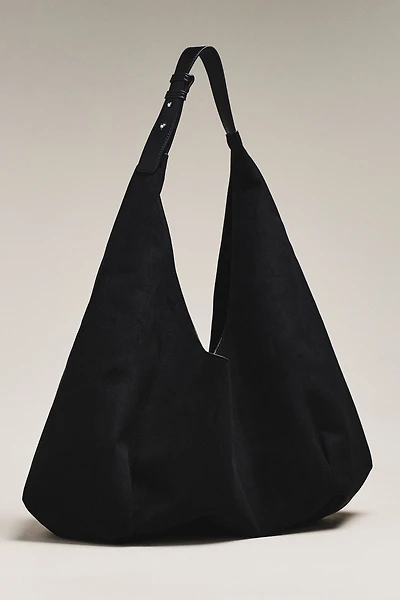 Large Faux-Suede Slouchy Tote