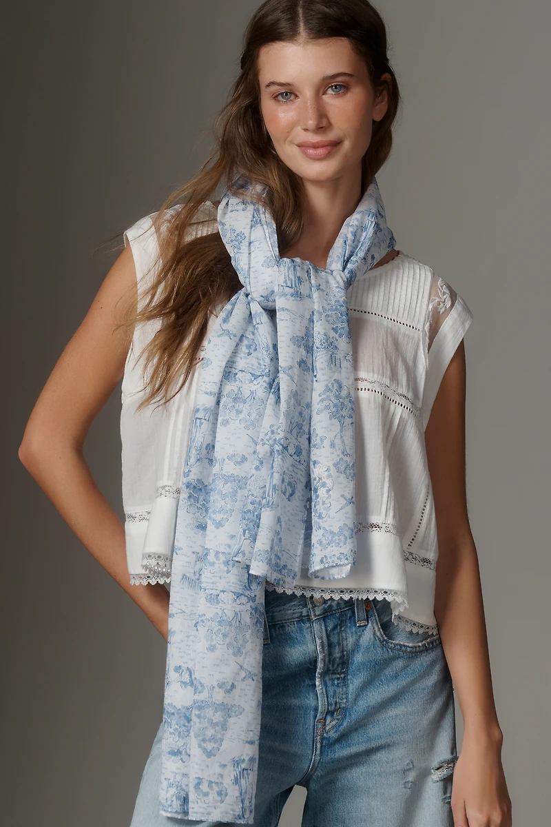 Barbour Wisteria Cotton Scarf