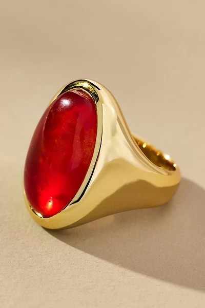 Luv Aj The Amber Honey Resin Statement Ring