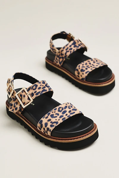 Kelsi Dagger Brooklyn Kel Leopard Double-Strap Sandals
