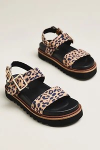 Kelsi Dagger Brooklyn Kel Leopard Double-Strap Sandals
