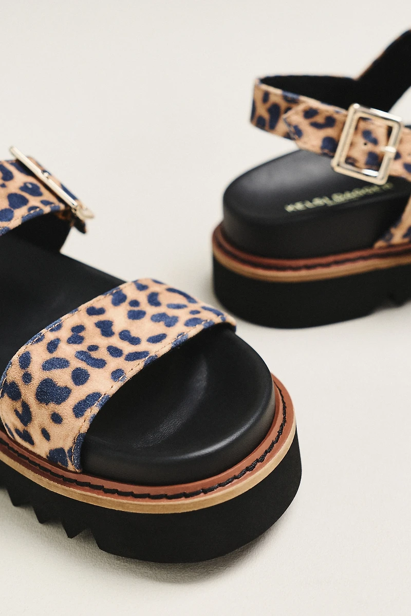 Kelsi Dagger Brooklyn Kel Leopard Double-Strap Sandals