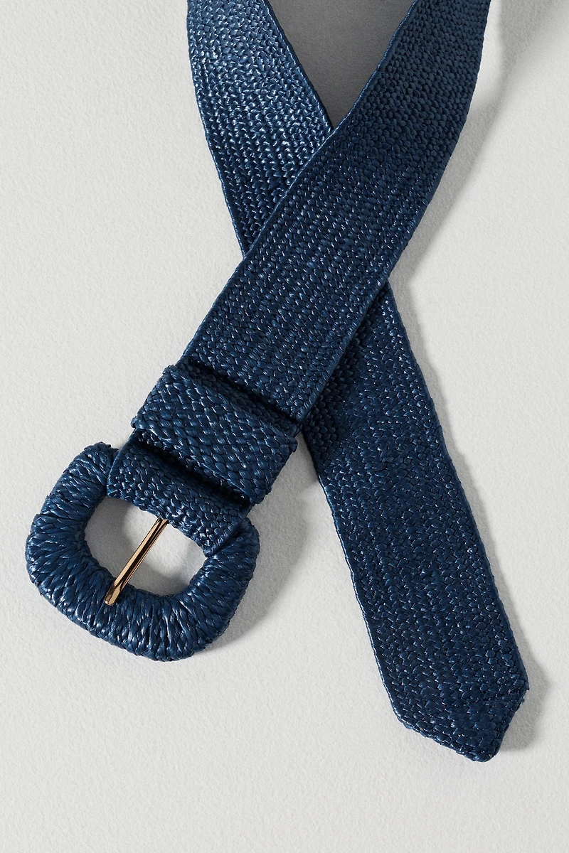 Raffia Stretch Waist Belt