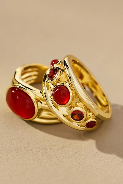 Luv Aj Valencia Rings, Set of 2