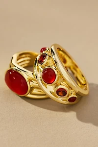 Luv Aj Valencia Rings, Set of 2