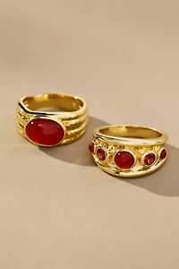 Luv Aj Valencia Rings, Set of 2