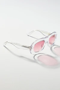 Poppy Lissiman Translucent Aviator Sunglasses