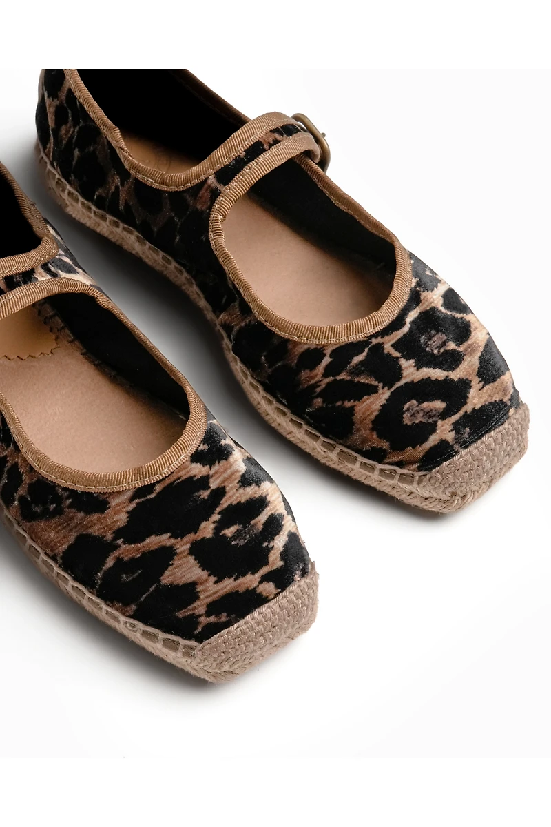 Penelope Chilvers Flora Velvet Espadrille Flats