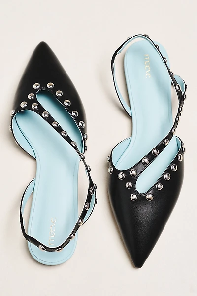 Maeve Studded Cutout Slingback Flats