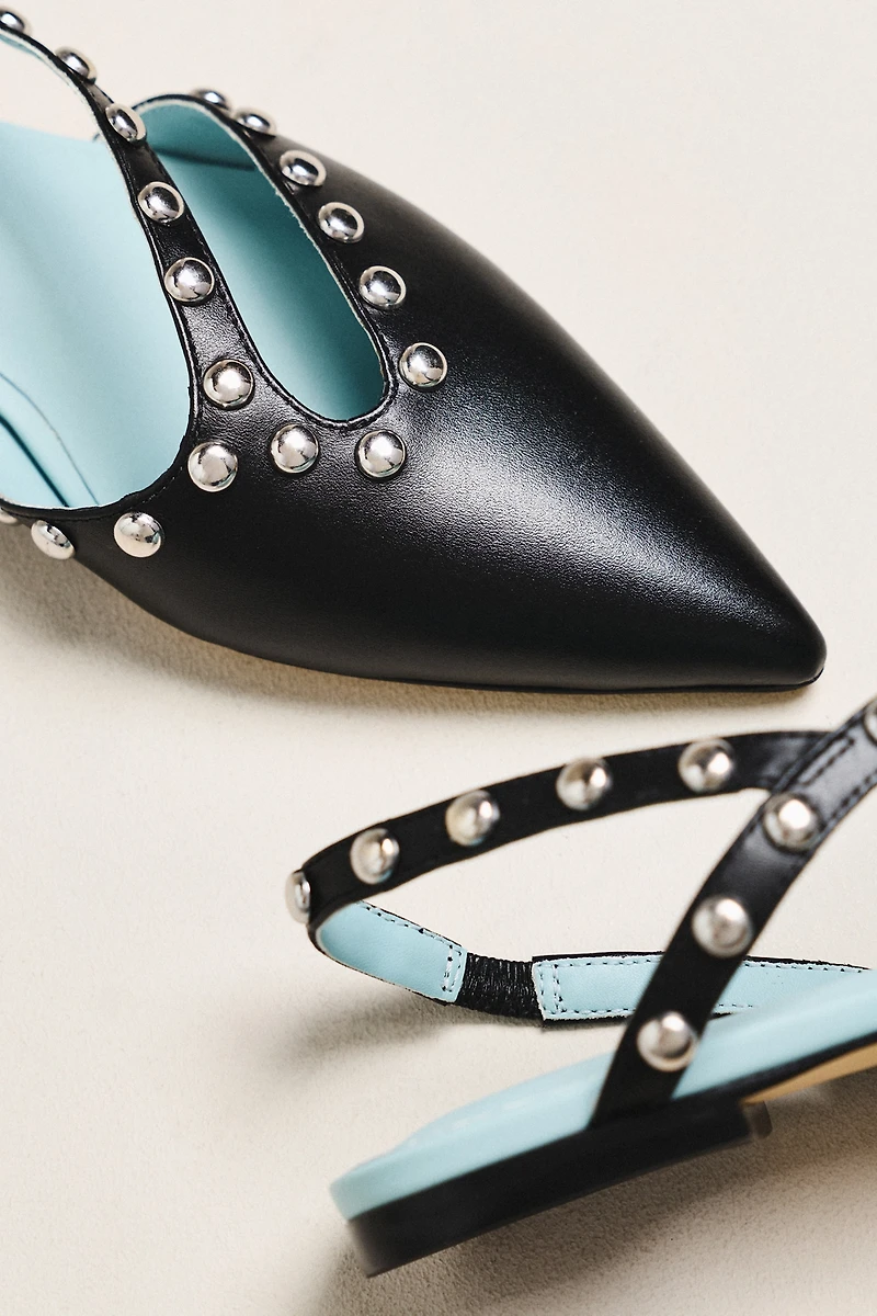 Maeve Studded Cutout Slingback Flats