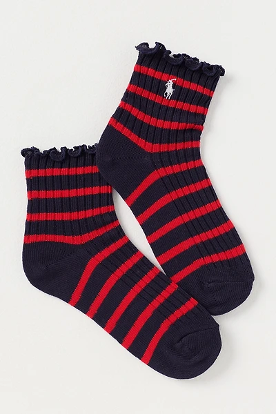 Polo Ralph Lauren Striped Ruffle-Cut Socks