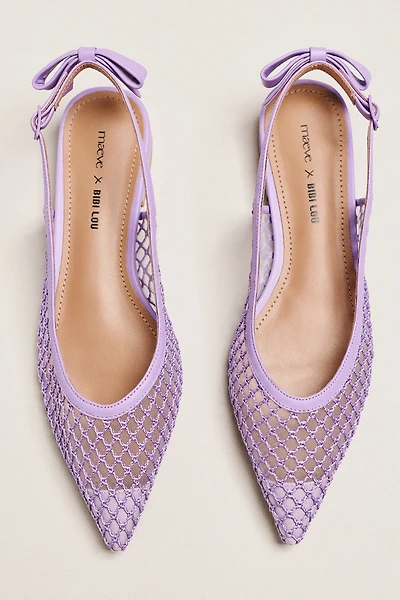 Maeve x Bibi Lou Bow Slingback Flats