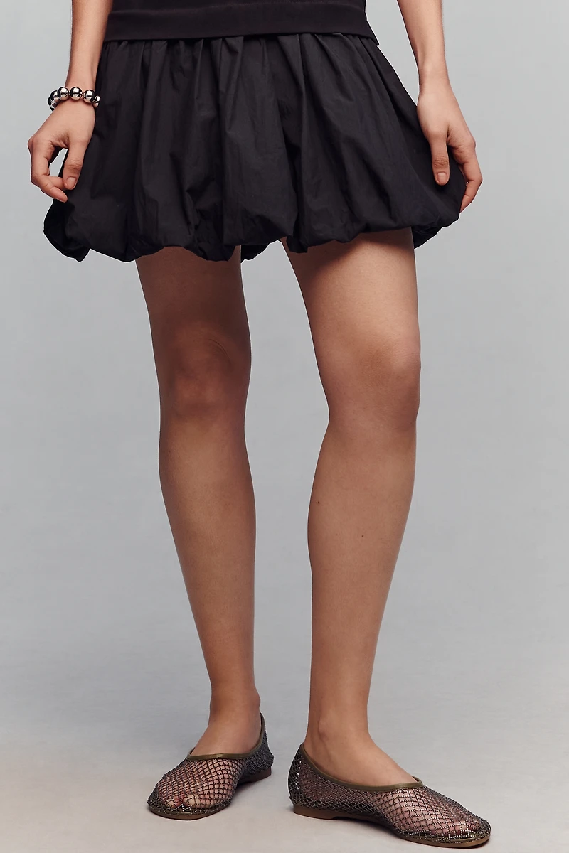 Lola Cruz Sequin Mesh Ballet Flats