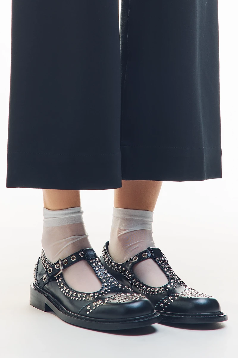 Bibi Lou Studded T-Strap Mary Janes