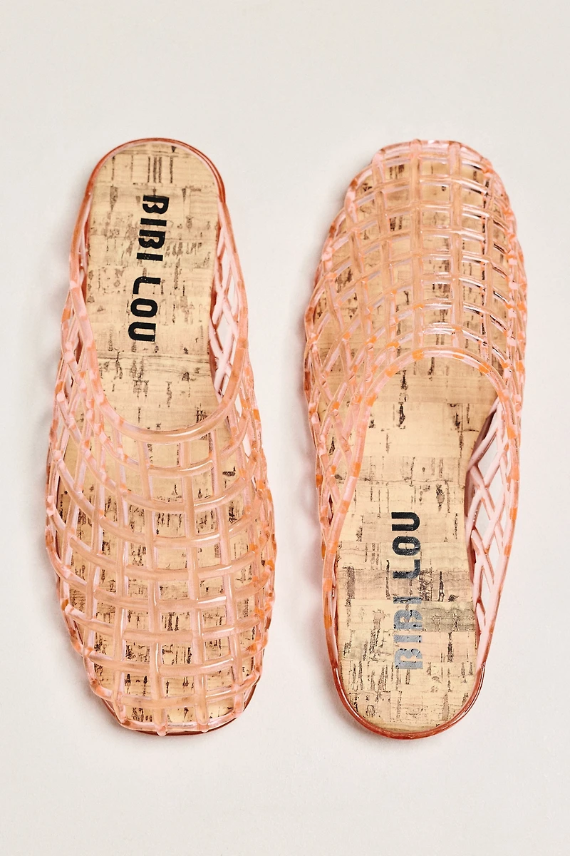 Bibi Lou Netted Jelly Mule Heels