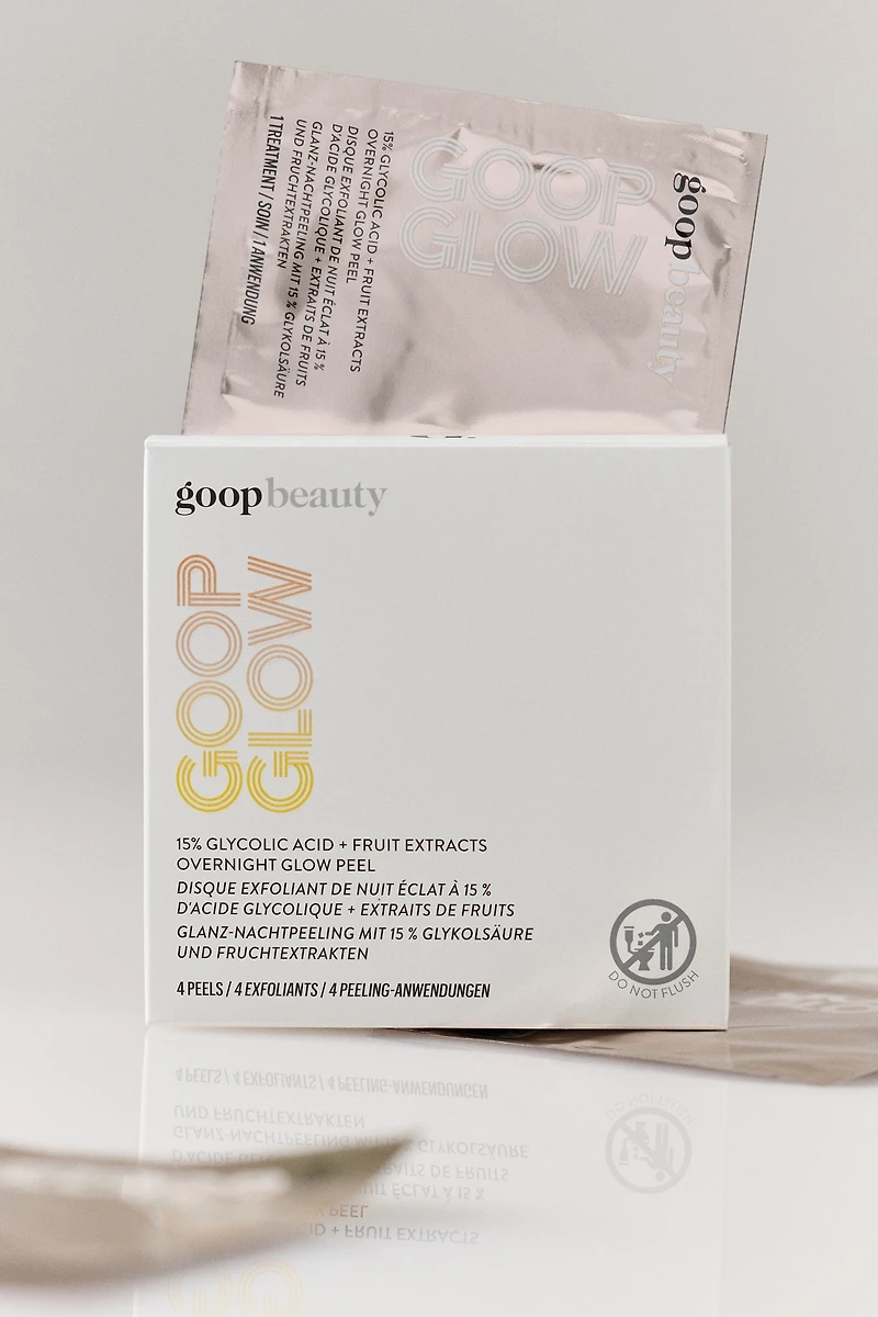 Goop GOOPGLOW 15% Glycolic Acid Overnight Glow Peel, Set of 4