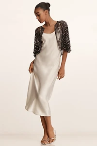 By Anthropologie Beaded Cape