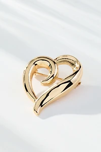 Swirled Heart Brooch