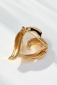 Swirled Heart Brooch
