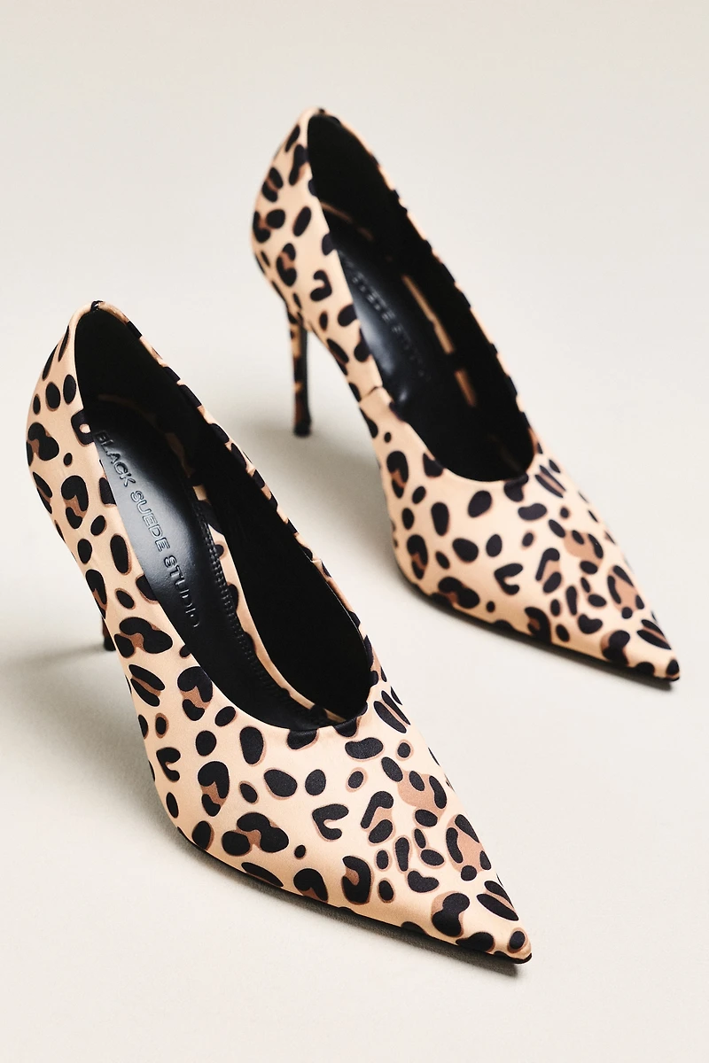 Black Suede Studio Jona 100 Pumps