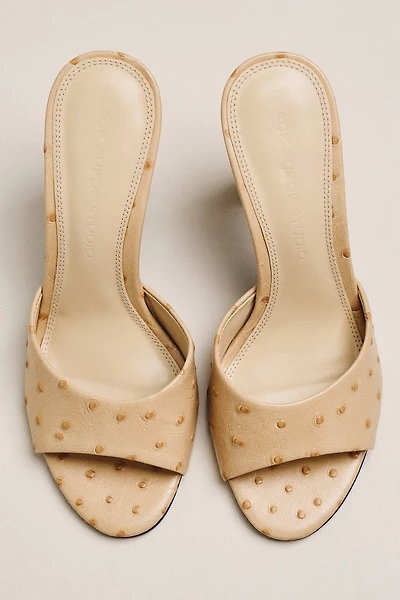 Black Suede Studio Lila 95 Open-Toe Heels