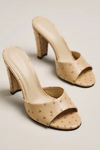 Black Suede Studio Lila 95 Open-Toe Heels