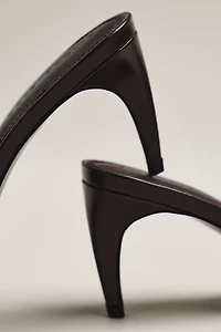 Black Suede Studio Dovie 70 Mule Kitten Heels