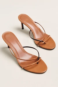 Black Suede Studio Carla 65 Cross-Strap Kitten Heels