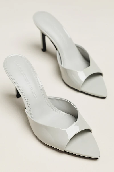 Black Suede Studio Brea 80 Open-Toe Heels