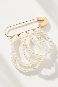 Paperclip Pearl Brooch