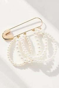 Paperclip Pearl Brooch