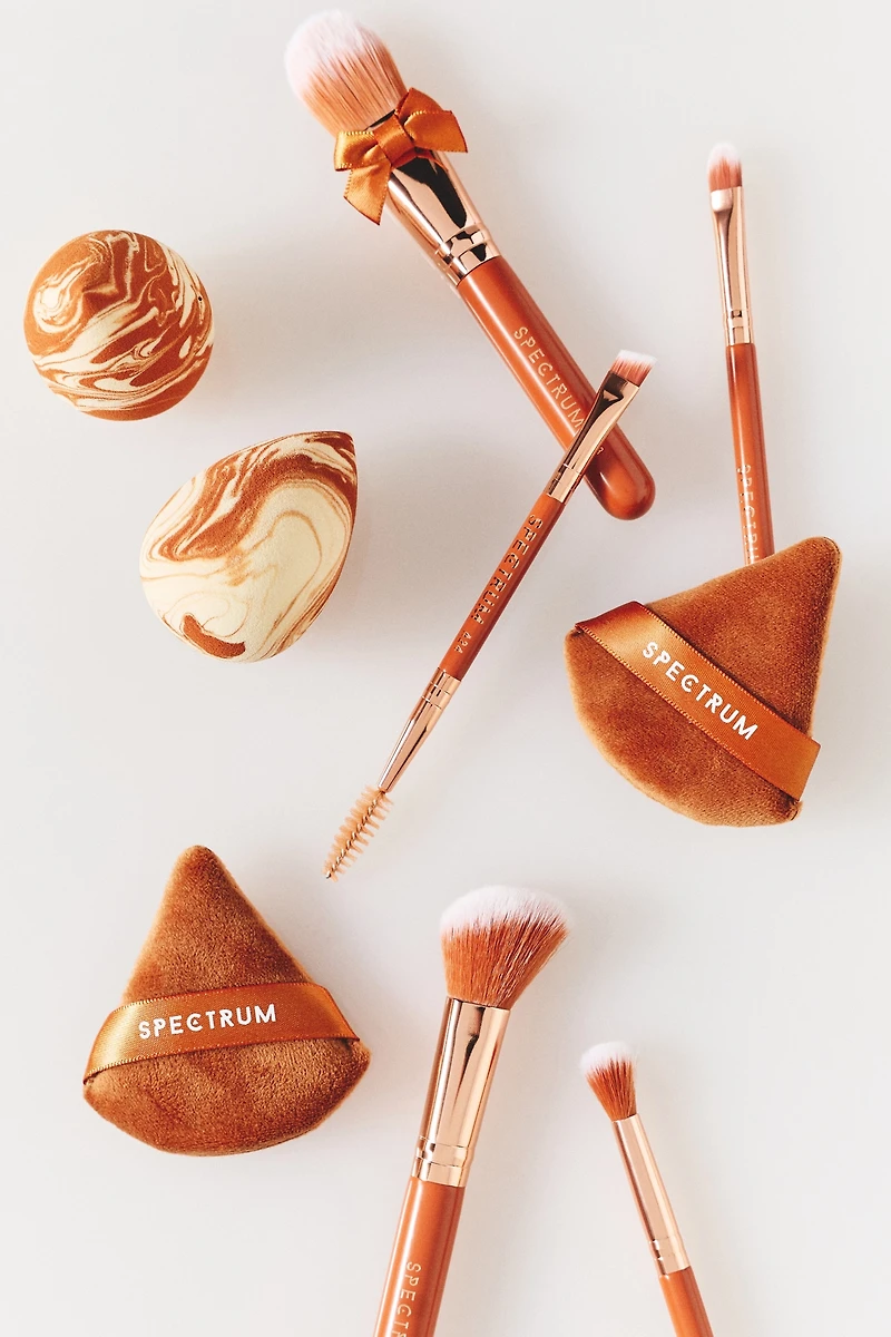 Spectrum Pumpkin Spice 9-Piece Makeup Brush & Sponge Set