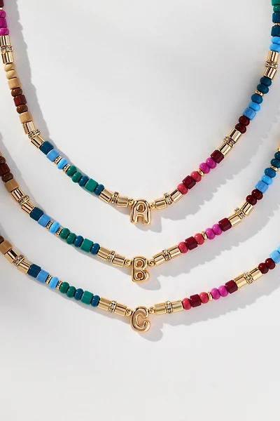 Beaded Monogram Necklace