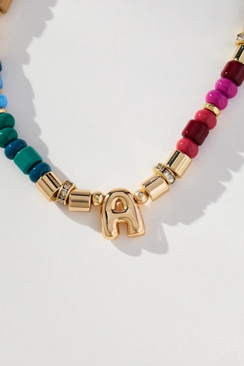 Beaded Monogram Necklace