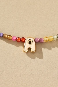 Delicate Beaded Monogram Necklace