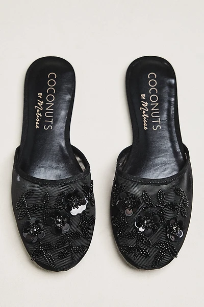 Coconuts by Matisse Maven Beaded Mesh Mule Flats