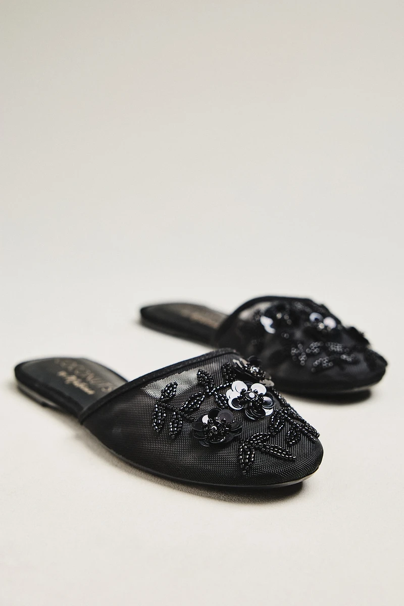 Coconuts by Matisse Maven Beaded Mesh Mule Flats
