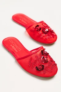 Coconuts by Matisse Maven Beaded Mesh Mule Flats
