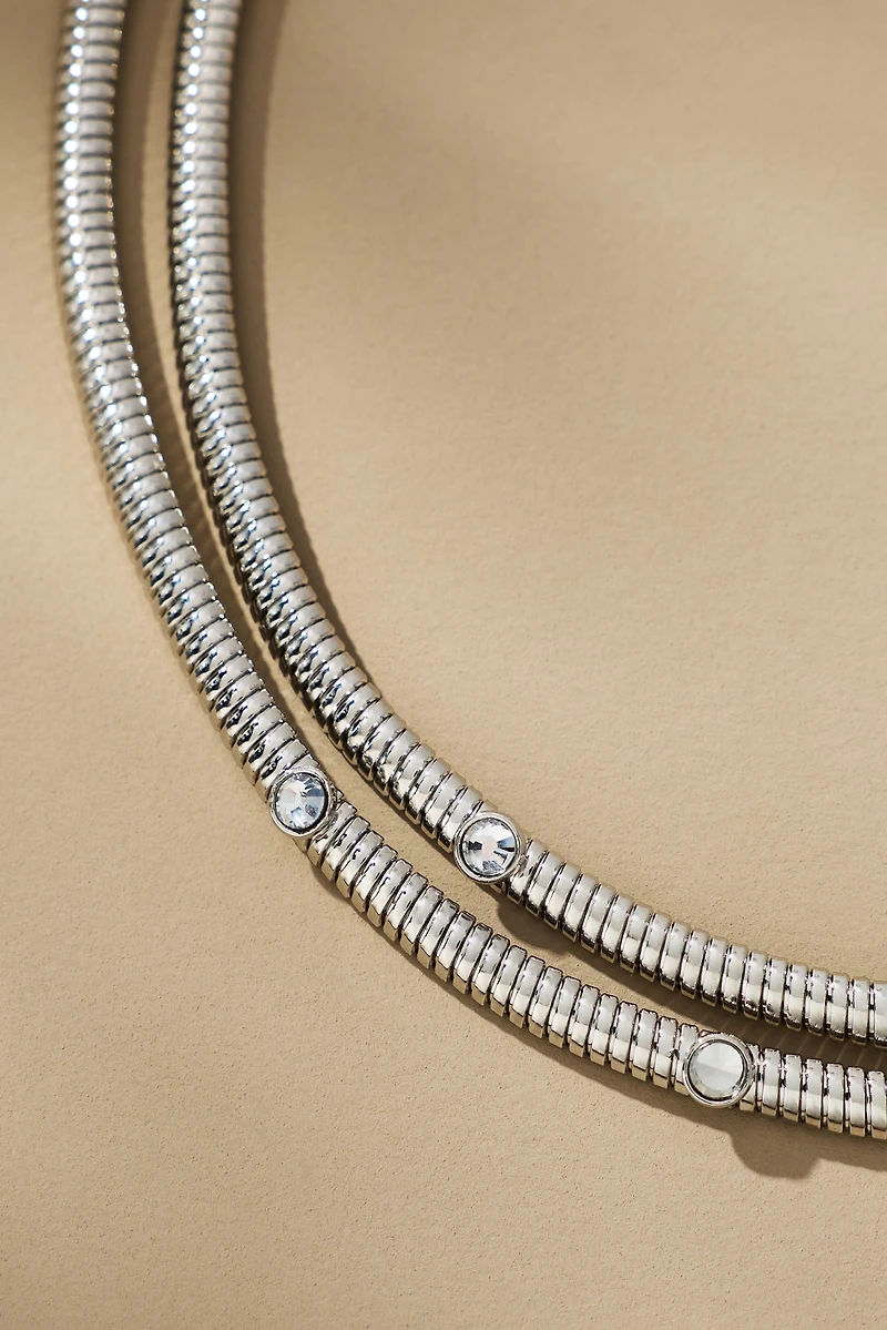 Crystal Double Collar Necklace