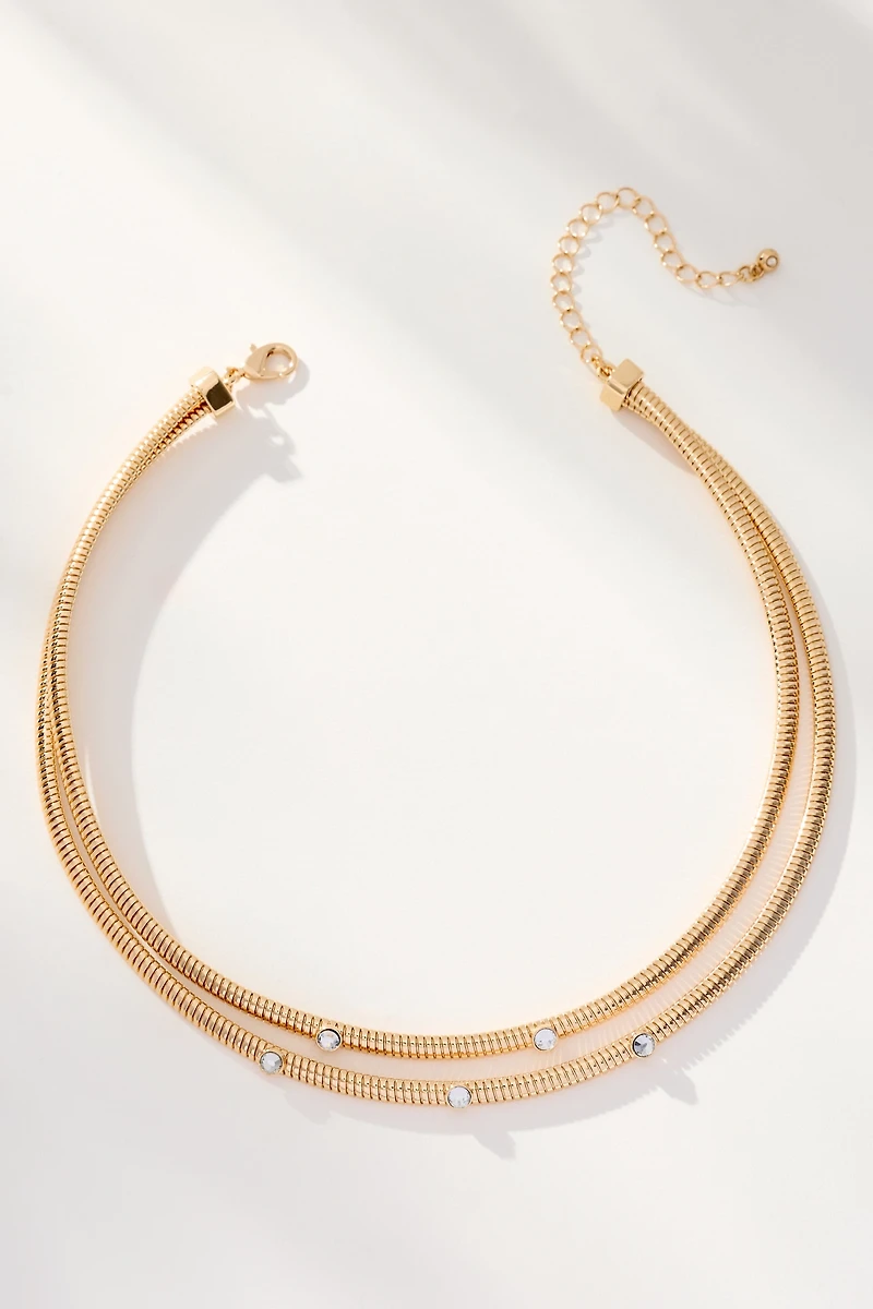 Crystal Double Collar Necklace