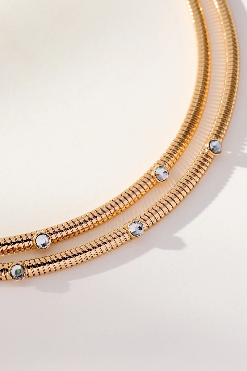 Crystal Double Collar Necklace