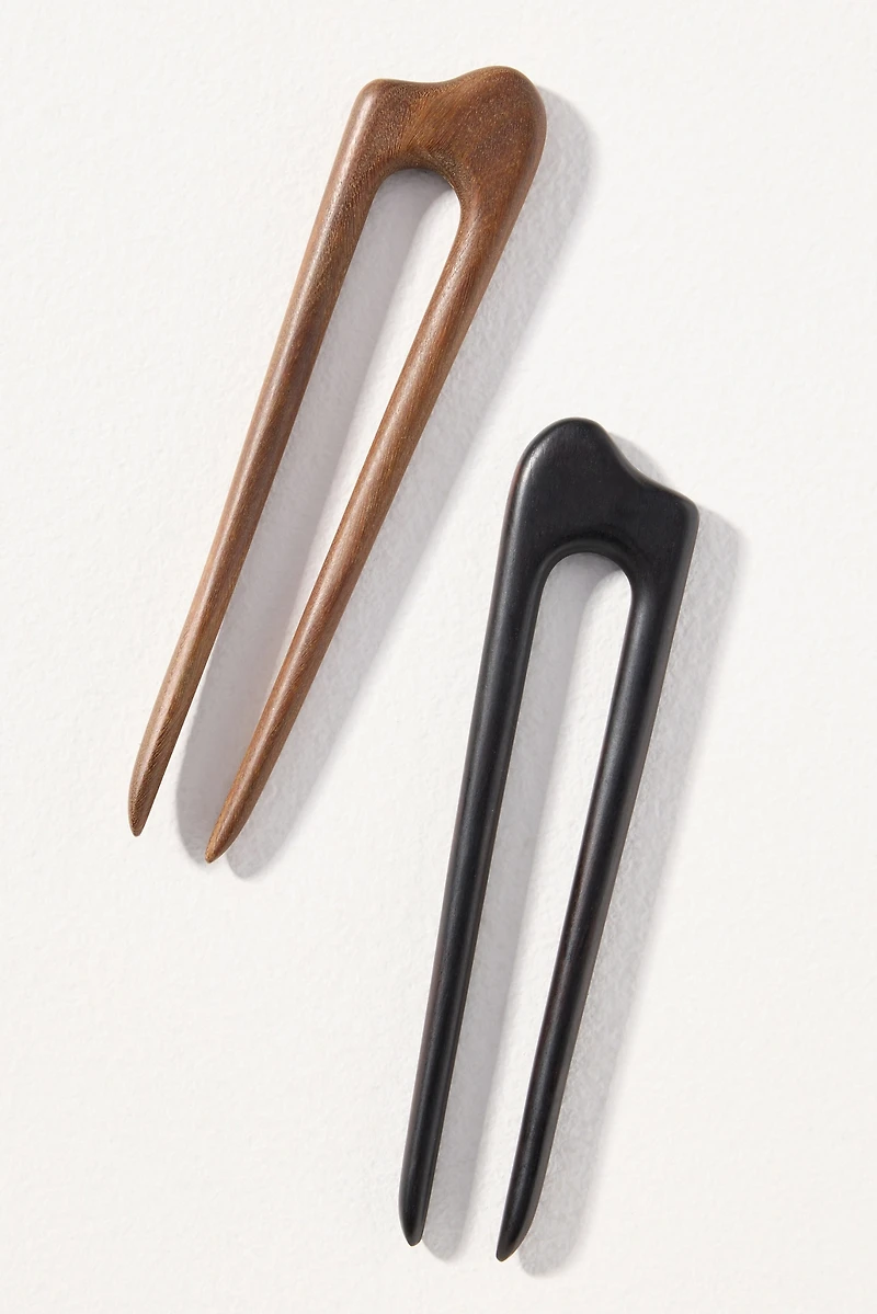 Wood Hair Pins
