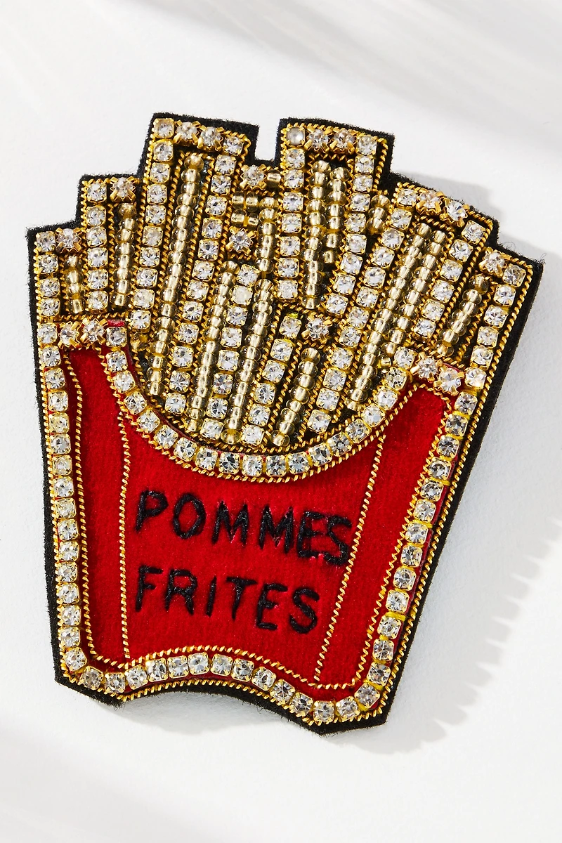 Large Beaded Icon Brooch