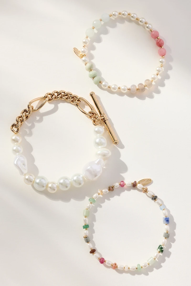 @loverlygrey x Anthropologie Beaded Bracelets, Set of 3